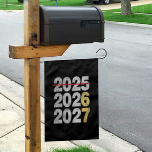 Funny 67 New Year Garden Flag Happy New Year 2026 2027 Six Seven Meme Faux Glitter Effect Printed TS11 Print Your Wear