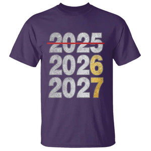 Funny 67 New Year T Shirt Happy New Year 2026 2027 Six Seven Meme Faux Glitter Effect Printed TS11 Purple Print Your Wear