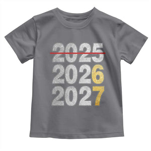 Funny 67 New Year Toddler T Shirt Happy New Year 2026 2027 Six Seven Meme Faux Glitter Effect Printed TS11 Charcoal Print Your Wear
