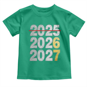 Funny 67 New Year Toddler T Shirt Happy New Year 2026 2027 Six Seven Meme Faux Glitter Effect Printed TS11 Irish Green Print Your Wear