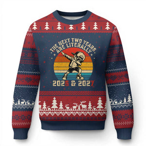 Funny Six Seven 67 New Year Ugly Christmas Sweater The Next Two Years Are Literally 2026 And 2027 TS11 Navy Red Print Your Wear