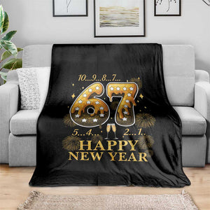 Funny 67 New Years Eve Throw Blanket Countdown New Year Party 2026 Six Seven Meme TS11 Print Your Wear