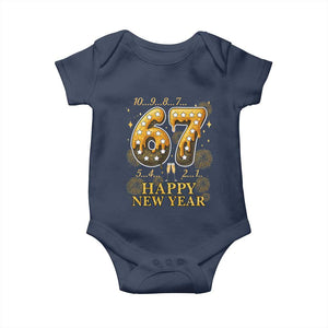 Funny 67 New Years Eve Baby Onesie Countdown New Year Party 2026 Six Seven Meme TS11 Navy Print Your Wear