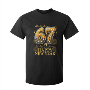 Funny 67 New Years Eve T Shirt For Kid Countdown New Year Party 2026 Six Seven Meme TS11 Black Print Your Wear