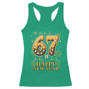 Funny 67 New Years Eve Racerback Tank Top Countdown New Year Party 2026 Six Seven Meme TS11 Irish Green Print Your Wear