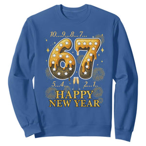 Funny 67 New Years Eve Sweatshirt Countdown New Year Party 2026 Six Seven Meme TS11 Royal Blue Print Your Wear