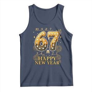 Funny 67 New Years Eve Tank Top Countdown New Year Party 2026 Six Seven Meme TS11 Navy Print Your Wear