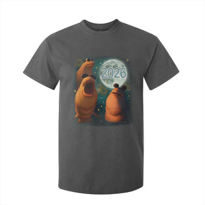 Funny Marcus The Worm New Year T Shirt For Kid Happy New Year 2026 Moon NYE Party TS11 Dark Heather Print Your Wear