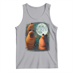 Funny Marcus The Worm New Year Tank Top Happy New Year 2026 Moon NYE Party TS11 Athletic Heather Print Your Wear