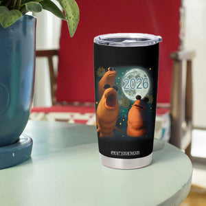Funny Marcus The Worm New Year Tumbler Cup Happy New Year 2026 Moon NYE Party TS11 Print Your Wear