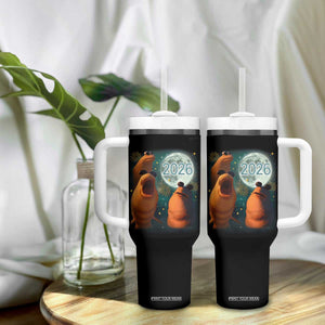 Funny Marcus The Worm New Year Tumbler With Handle Happy New Year 2026 Moon NYE Party TS11 Print Your Wear