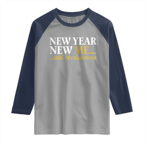 New Year New Me Mental Breakdowns Raglan Shirt Funny New Year Party Faux Glitter TS11 Sport Gray Navy Print Your Wear