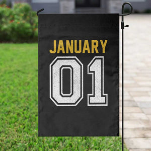 Funny January 01 New Years Eve Party Garden Flag TS11 Print Your Wear