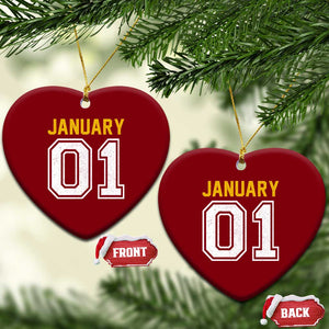 Funny January 01 New Years Eve Party Ceramic Ornament TS11 Print Your Wear