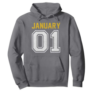 Funny January 01 New Years Eve Party Hoodie TS11 Charcoal Print Your Wear