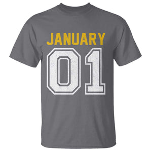 Funny January 01 New Years Eve Party T Shirt TS11 Charcoal Print Your Wear