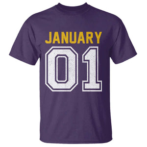 Funny January 01 New Years Eve Party T Shirt TS11 Purple Print Your Wear