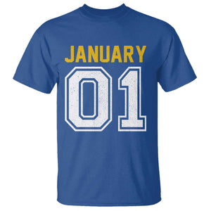 Funny January 01 New Years Eve Party T Shirt TS11 Royal Blue Print Your Wear