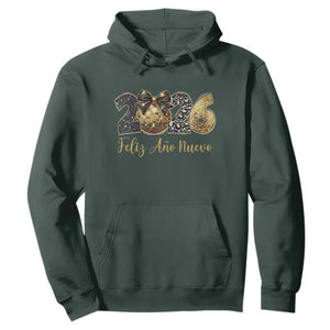 Spanish New Year 2026 Hoodie Feliz Ano Nuevo NYE Party Disco Ball TS11 Dark Forest Green Print Your Wear