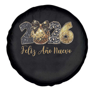 Spanish New Year 2026 Spare Tire Cover Feliz Ano Nuevo NYE Party Disco Ball TS11 Print Your Wear