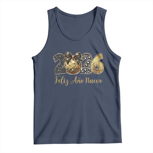 Spanish New Year 2026 Tank Top Feliz Ano Nuevo NYE Party Disco Ball TS11 Navy Print Your Wear