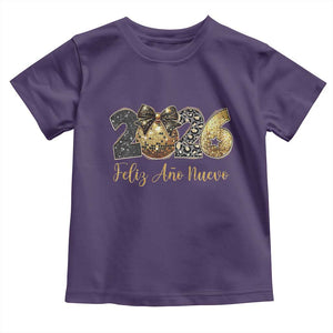 Spanish New Year 2026 Toddler T Shirt Feliz Ano Nuevo NYE Party Disco Ball TS11 Purple Print Your Wear