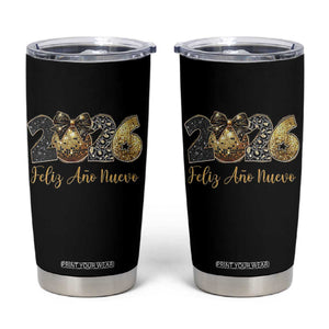 Spanish New Year 2026 Tumbler Cup Feliz Ano Nuevo NYE Party Disco Ball TS11 Black Print Your Wear