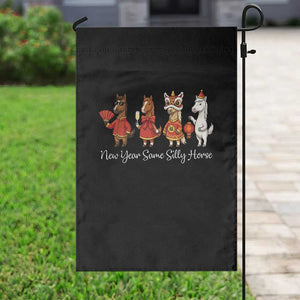 Funny Chinese New Year 2026 Garden Flag New Year Same Silly Horse TS11 Print Your Wear
