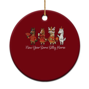 Funny Chinese New Year 2026 Ceramic Ornament New Year Same Silly Horse TS11 1pc Red Print Your Wear