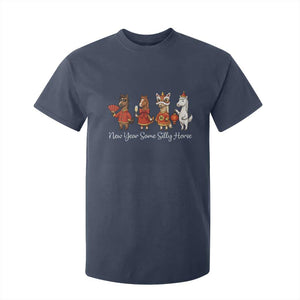 Funny Chinese New Year 2026 T Shirt For Kid New Year Same Silly Horse TS11 Navy Print Your Wear