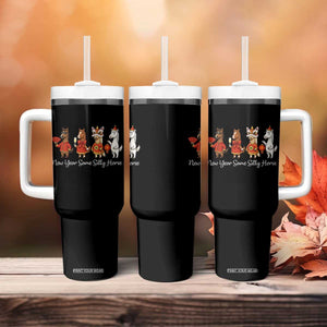 Funny Chinese New Year 2026 Tumbler With Handle New Year Same Silly Horse TS11 Print Your Wear