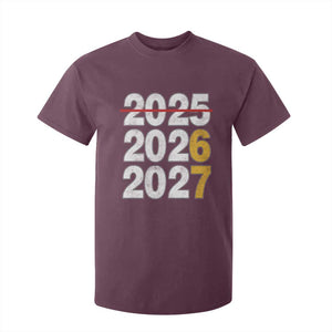 Funny 67 New Year T Shirt For Kid Happy New Year 2026 2027 Six Seven Meme TS11 Maroon Print Your Wear