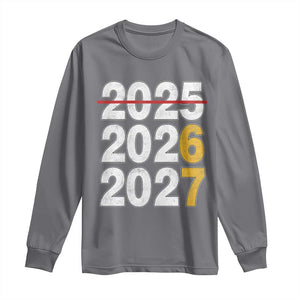Funny 67 New Year Long Sleeve Shirt Happy New Year 2026 2027 Six Seven Meme TS11 Charcoal Print Your Wear