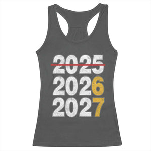 Funny 67 New Year Racerback Tank Top Happy New Year 2026 2027 Six Seven Meme TS11 Dark Heather Print Your Wear