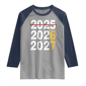 Funny 67 New Year Raglan Shirt Happy New Year 2026 2027 Six Seven Meme TS11 Sport Gray Navy Print Your Wear