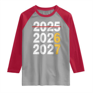 Funny 67 New Year Raglan Shirt Happy New Year 2026 2027 Six Seven Meme TS11 Sport Gray Red Print Your Wear