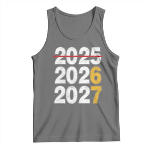 Funny 67 New Year Tank Top Happy New Year 2026 2027 Six Seven Meme TS11 Black Heather Print Your Wear
