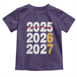 Funny 67 New Year Toddler T Shirt Happy New Year 2026 2027 Six Seven Meme TS11 Purple Print Your Wear