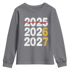Funny 67 New Year Youth Sweatshirt Happy New Year 2026 2027 Six Seven Meme TS11 Charcoal Print Your Wear