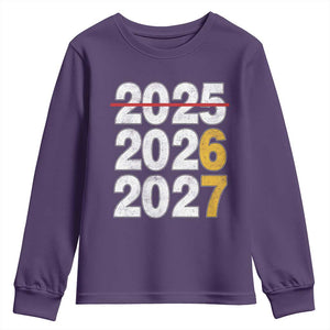 Funny 67 New Year Youth Sweatshirt Happy New Year 2026 2027 Six Seven Meme TS11 Purple Print Your Wear