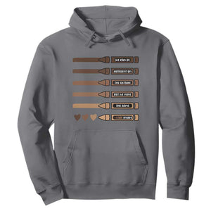 Melanin Black Teacher Hoodie We Can Be Different On The Outside But We Have The Same Heart Inside TS11 Charcoal Print Your Wear
