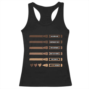 Melanin Black Teacher Racerback Tank Top We Can Be Different On The Outside But We Have The Same Heart Inside TS11 Black Print Your Wear