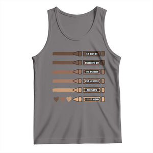 Melanin Black Teacher Tank Top We Can Be Different On The Outside But We Have The Same Heart Inside TS11 Deep Heather Print Your Wear