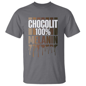 Funny Chocolit 100% T Shirt African American Melanin Black Pride TS11 Charcoal Print Your Wear