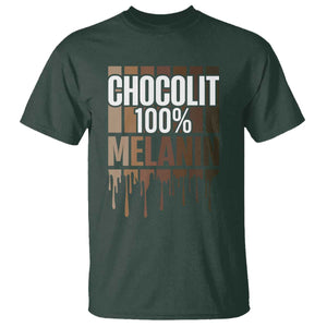 Funny Chocolit 100% T Shirt African American Melanin Black Pride TS11 Dark Forest Green Print Your Wear