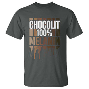 Funny Chocolit 100% T Shirt African American Melanin Black Pride TS11 Dark Heather Print Your Wear