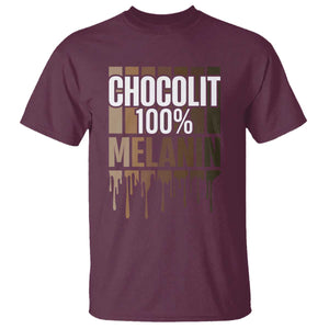 Funny Chocolit 100% T Shirt African American Melanin Black Pride TS11 Maroon Print Your Wear