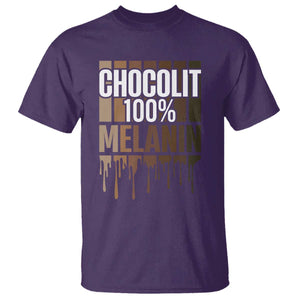 Funny Chocolit 100% T Shirt African American Melanin Black Pride TS11 Purple Print Your Wear