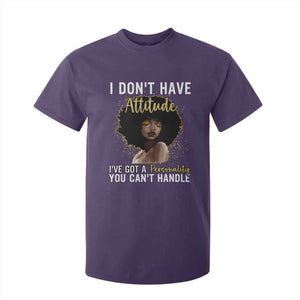 Proud Black African American T Shirt For Kid I Don't Have Attitude I've Got A Personality Glitter Print TS11 Purple Print Your Wear