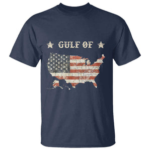 Trump 2025 Gulf Of USA American Flag T Shirt TS11 Navy Print Your Wear
